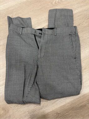 7 for all mankind Men's Black and White Houndstooth Dress Pants